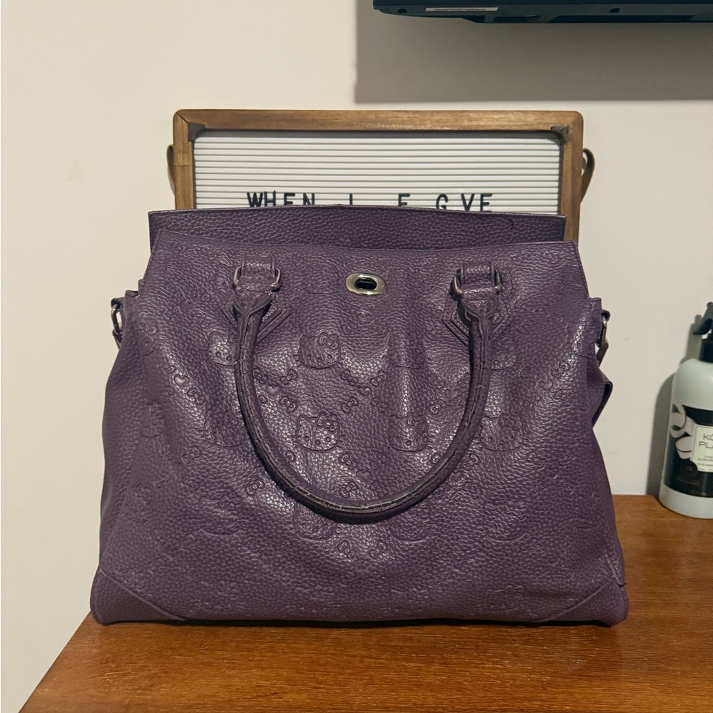 💜 Hello Kitty x Loungefly Embossed Purple Leather Tote Bag